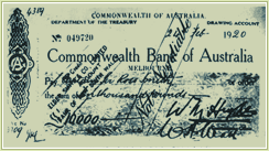The cheque for £10,000 the two brothers received after winning the now famous 'AIR RACE'.